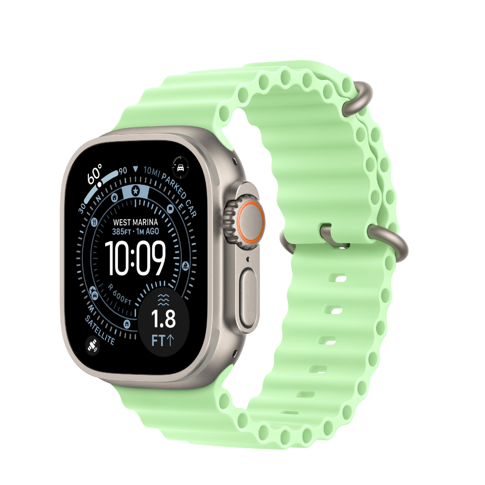 Apple Watch Ultra 3 — Natural Titanium + Ocean Band - GPS+Cellular