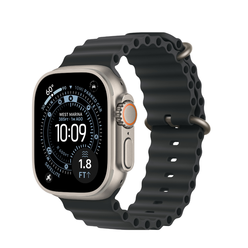 Apple Watch Ultra 3 — Natural Titanium + Ocean Band - GPS+Cellular