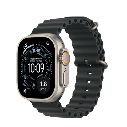Apple Watch Ultra 3 — Natural Titanium + Ocean Band - GPS+Cellular